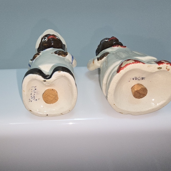 Rare Large Americana Vintage Salt and Pepper Shakers Hand Painted - Picture 7 of 8